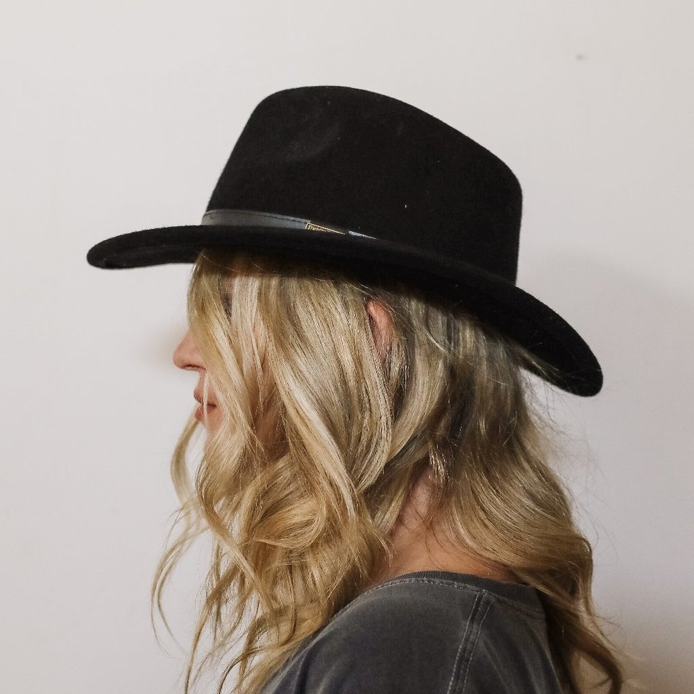 black cowboy felt hat